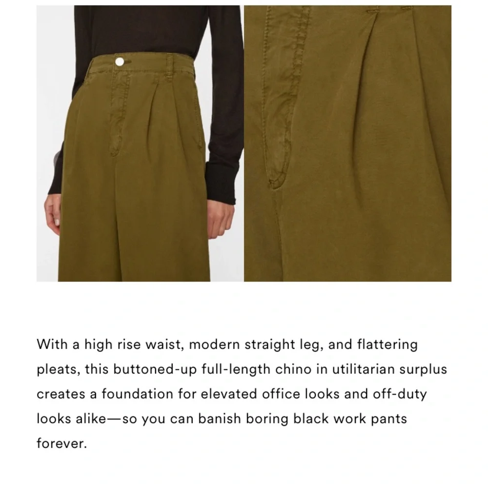 FRAME PLEATED CHINO SURPLUS PANT SIZE 25 - Picture 7 of 15